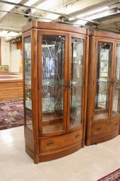 CONTEMPORARY BOW-FRONT CURIO C