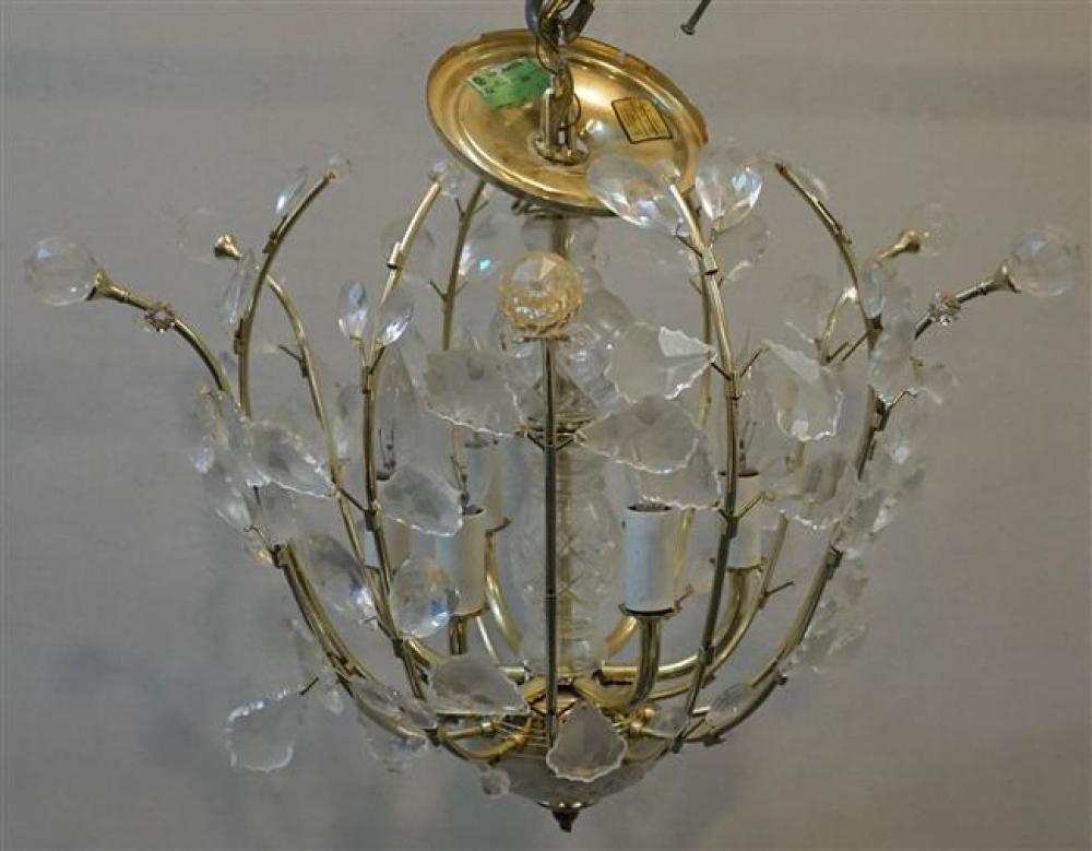 CONTEMPORARY BRASS AND CRYSTAL
