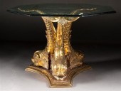 Contemporary brass and glass a
