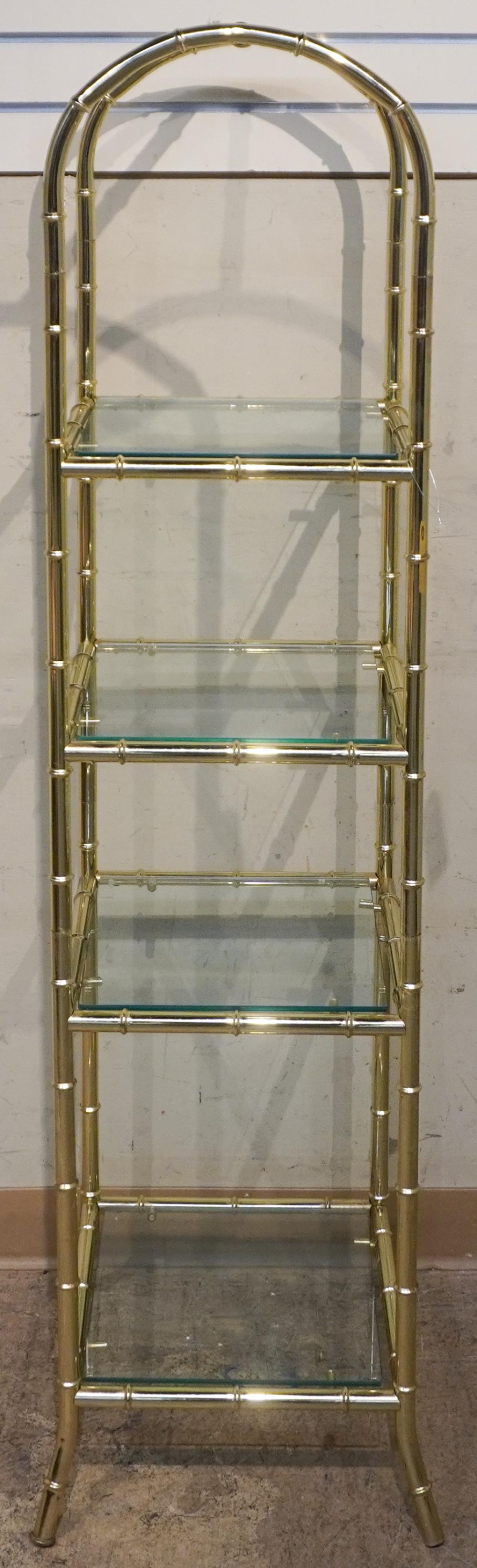 CONTEMPORARY BRASS FAUX BAMBOO