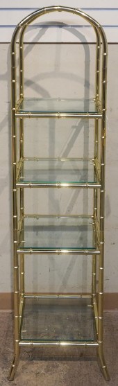 CONTEMPORARY BRASS FAUX BAMBOO