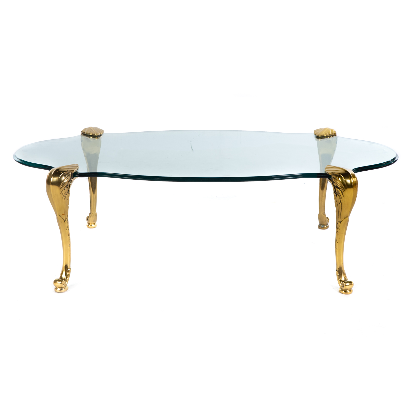 CONTEMPORARY BRASS & GLASS COCKTAIL
