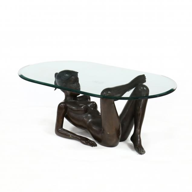 CONTEMPORARY BRONZE AND GLASS