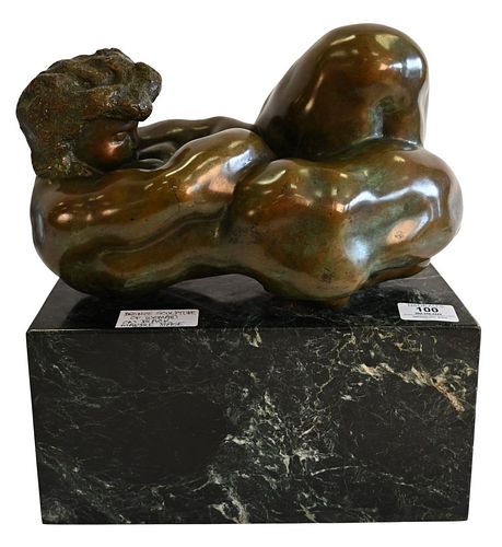 CONTEMPORARY BRONZE OF NUDE