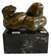 CONTEMPORARY BRONZE OF NUDE WO