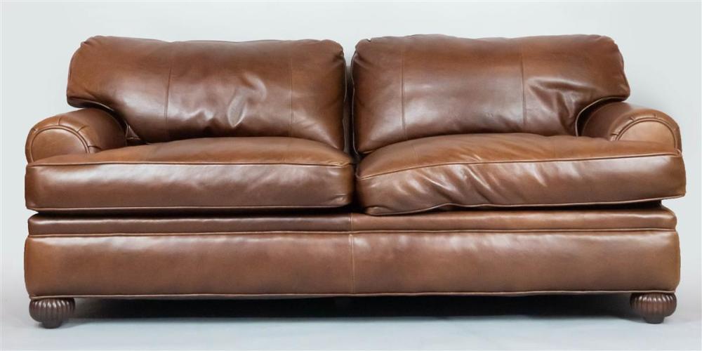 CONTEMPORARY BROWN LEATHER TWO
