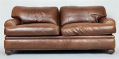 CONTEMPORARY BROWN LEATHER TWO