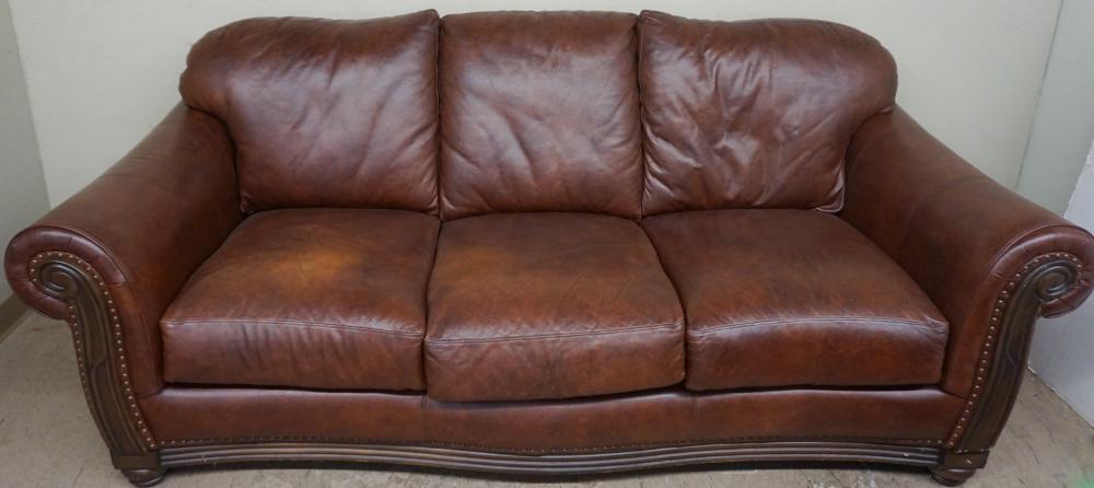 CONTEMPORARY BROWN LEATHER