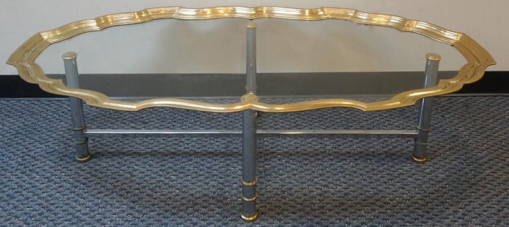 CONTEMPORARY BRUSHED STEEL AND