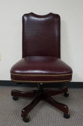 CONTEMPORARY BURGUNDY LEATHER