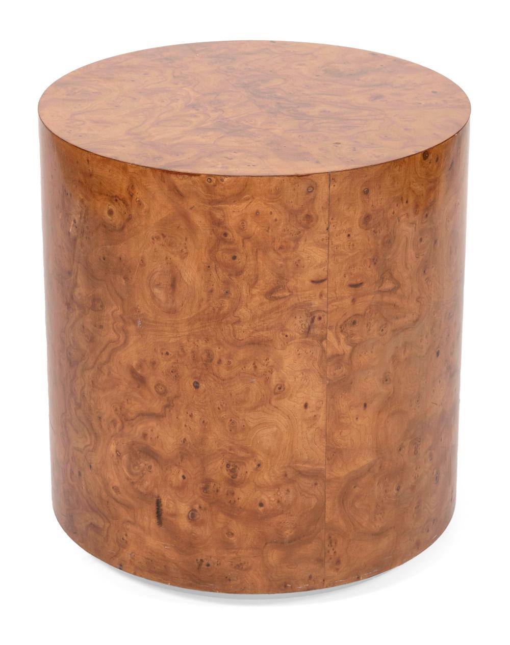 CONTEMPORARY BURL VENEER SIDE TABLE
