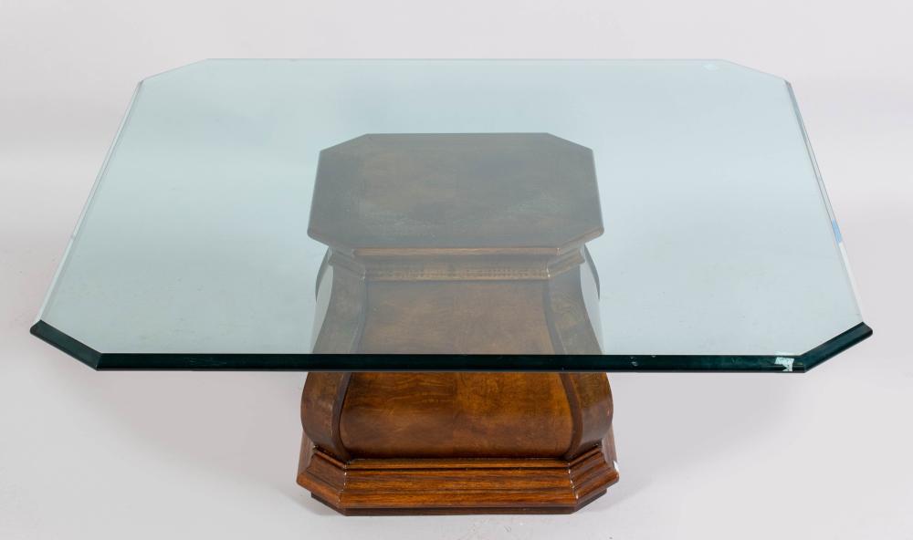 CONTEMPORARY BURL WALNUT COFFEE