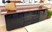 CONTEMPORARY BURL WOOD CABINET