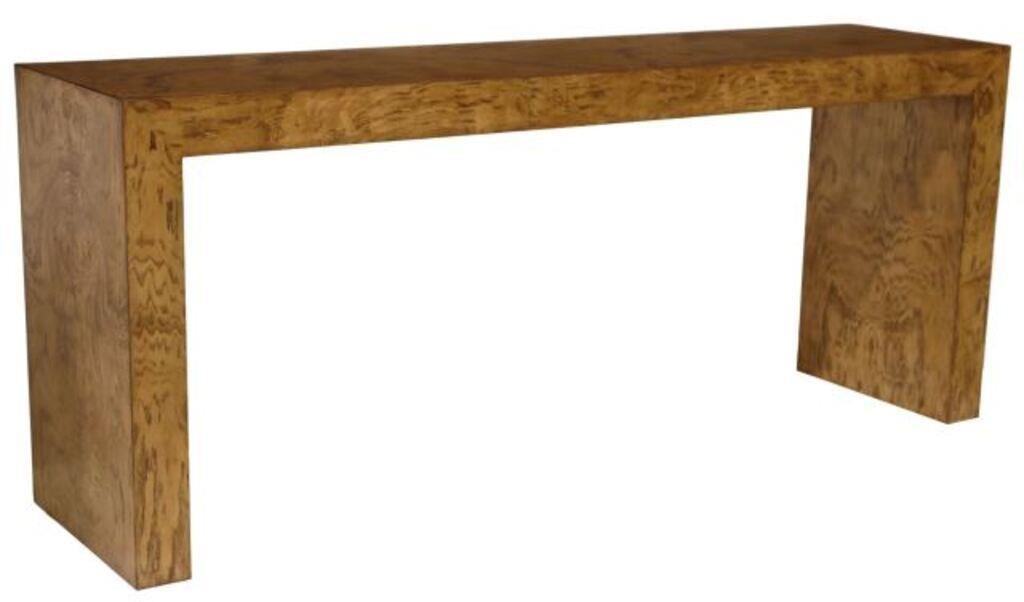 CONTEMPORARY BURLED ASH CONSOLE