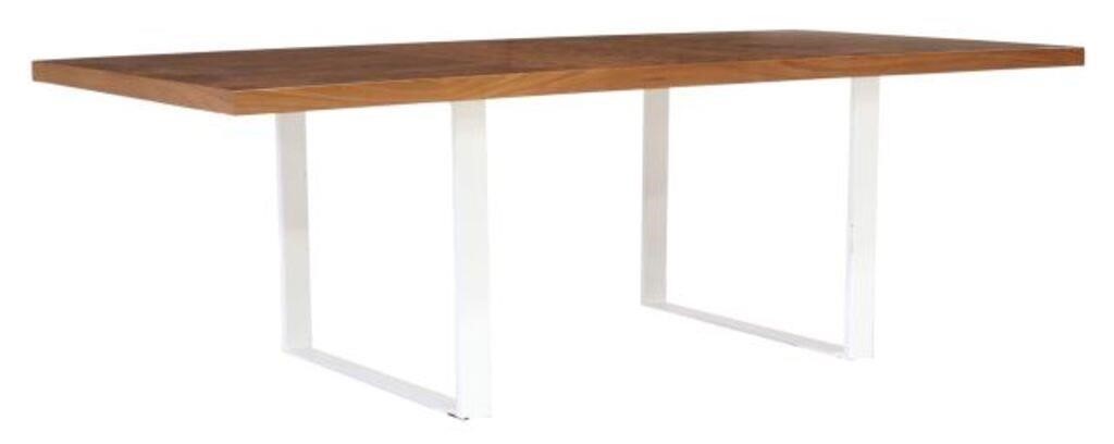 CONTEMPORARY BURLWOOD & STEEL