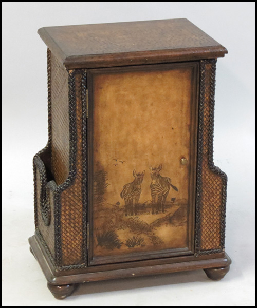 CONTEMPORARY CABINET. With a faux