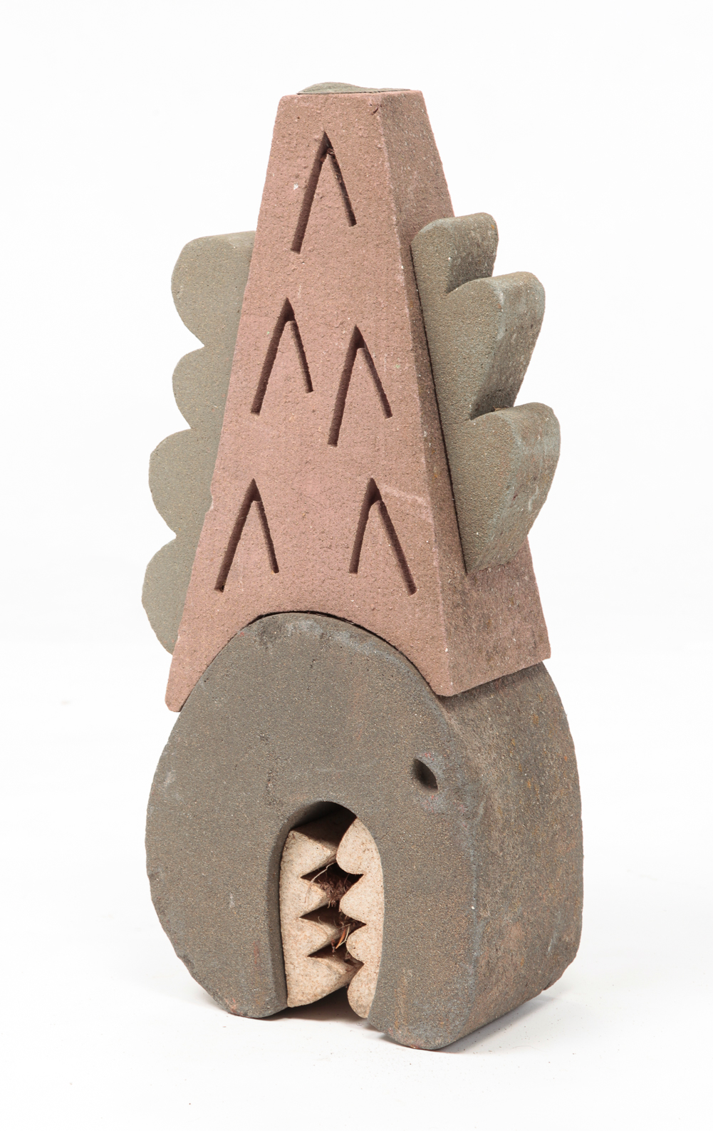 CONTEMPORARY CAST STONE FISH.