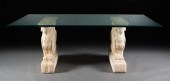 Contemporary cast stone glass-
