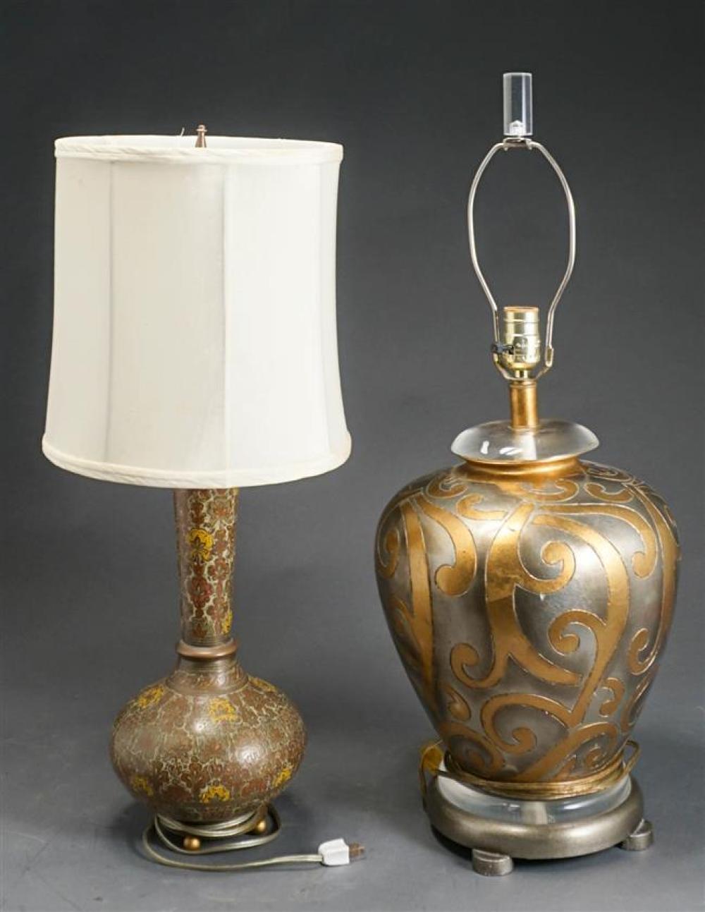 CONTEMPORARY CERAMIC TABLE LAMP AND
