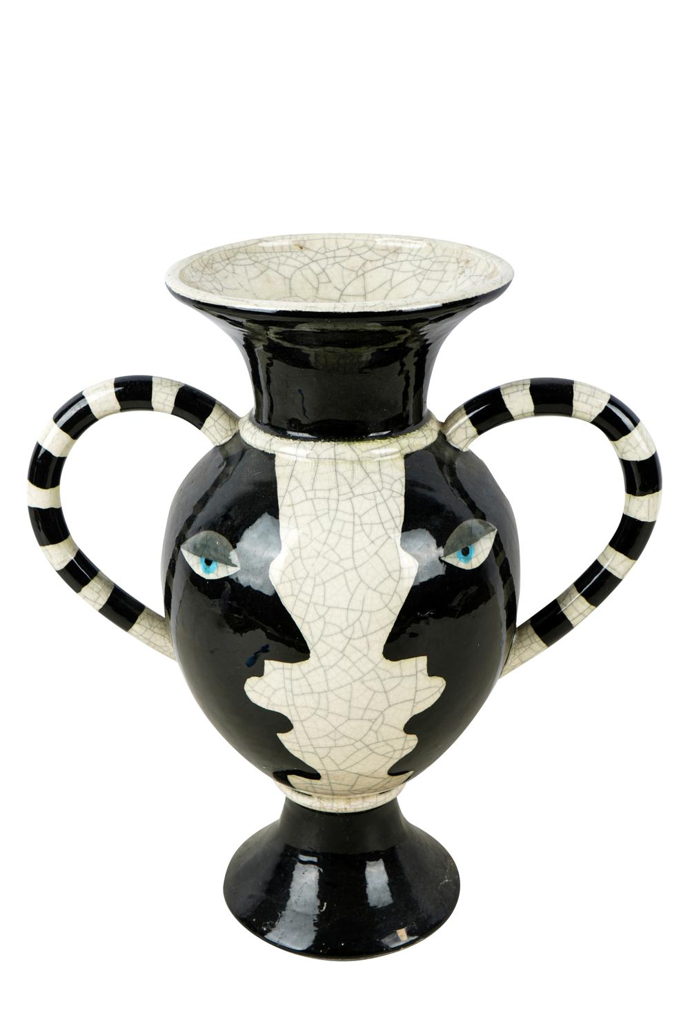 CONTEMPORARY CERAMIC TWO HANDLE