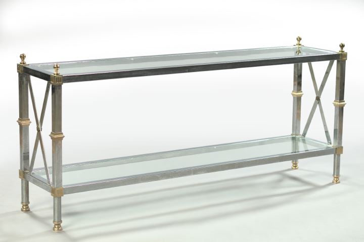 Contemporary Chrome and Glass