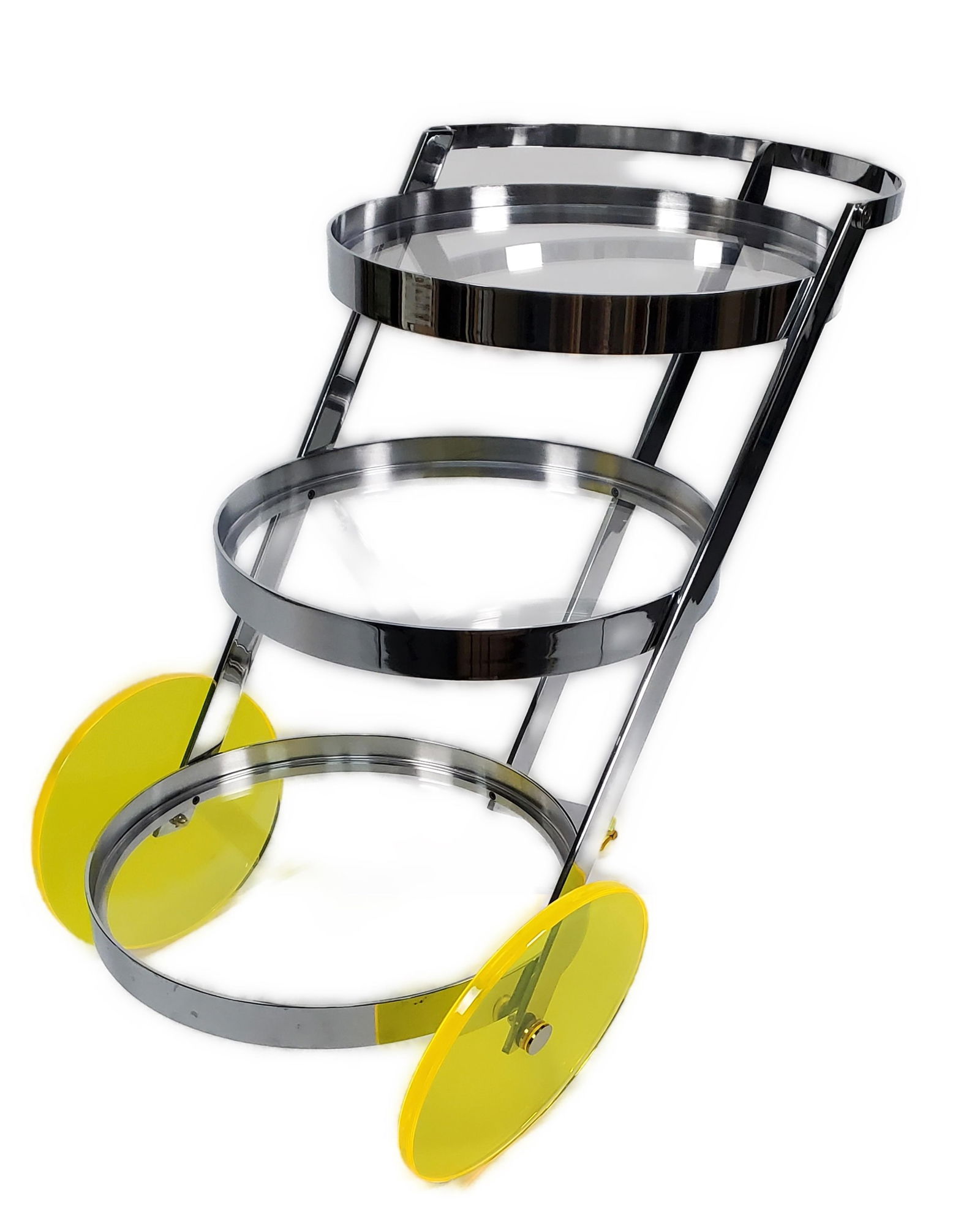 CONTEMPORARY CHROME AND PLEXIGLAS