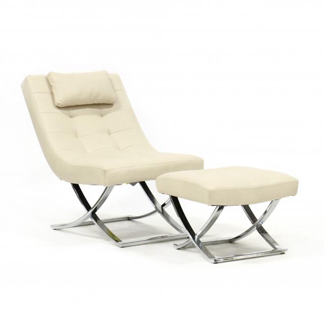 CONTEMPORARY CHROME LOUNGE CHAIR