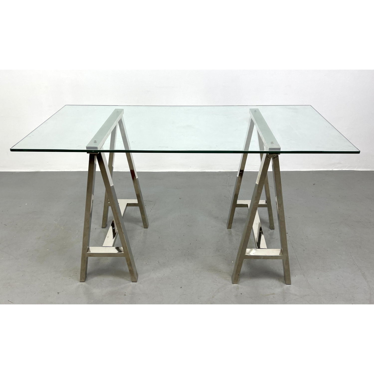 Contemporary Chrome sawhorse