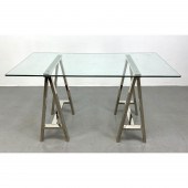 Contemporary Chrome sawhorse g