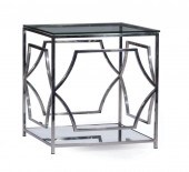 CONTEMPORARY CHROME SIDE TABLE
