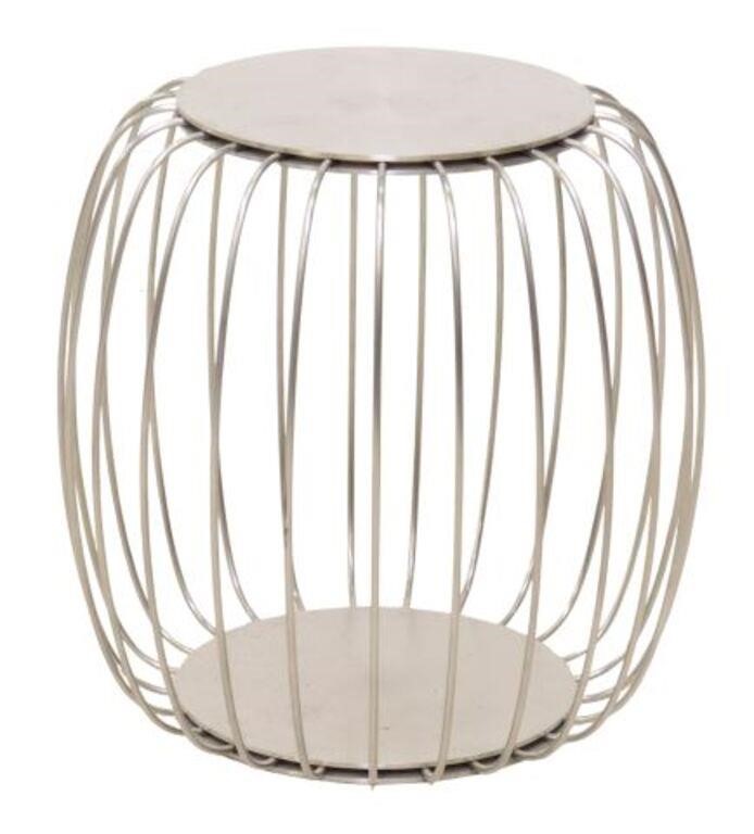 CONTEMPORARY CHROMED STEEL CAGE
