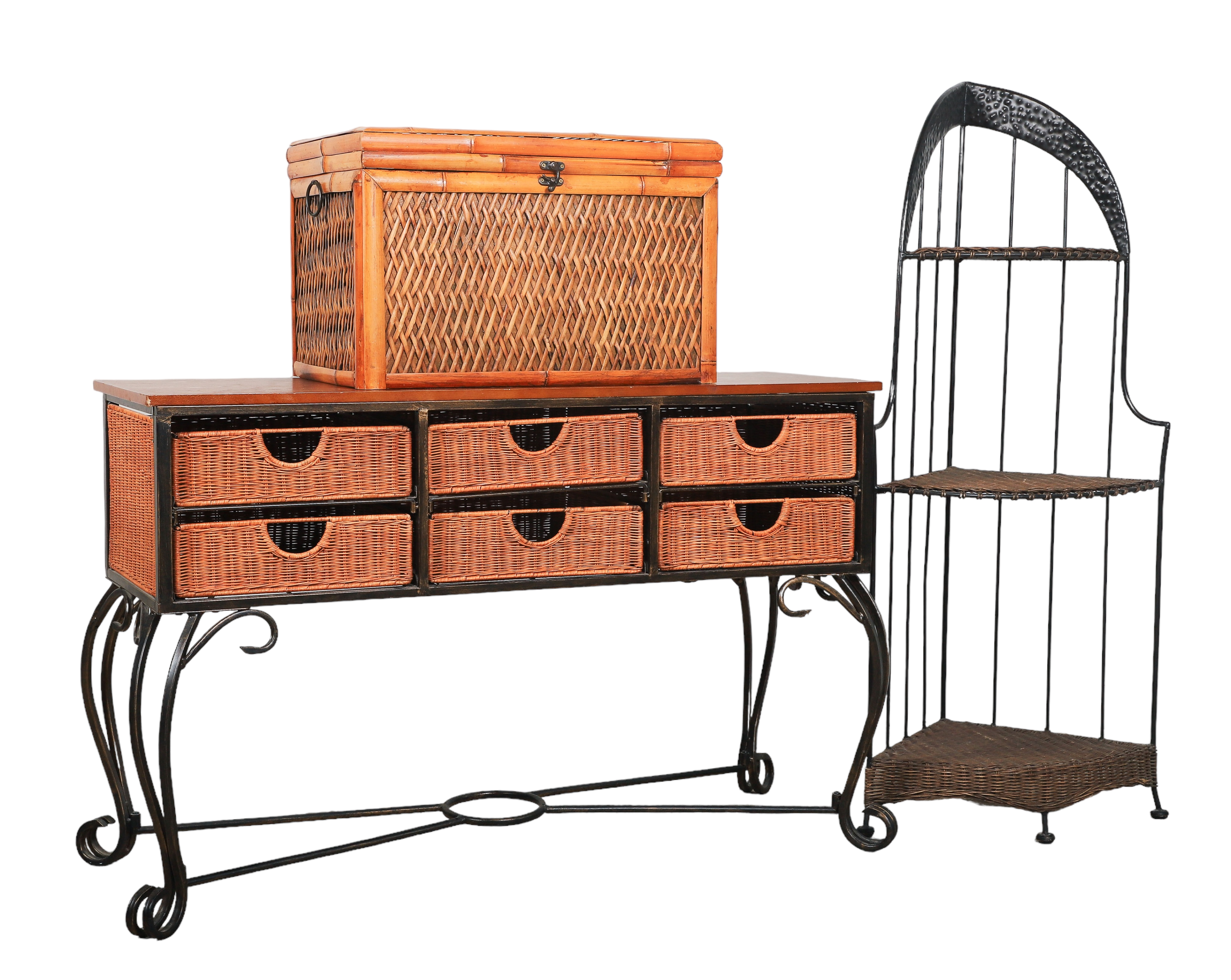 Contemporary console table oak
