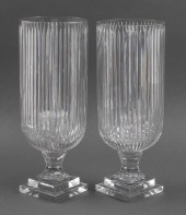 CONTEMPORARY CUT-GLASS HURRICA