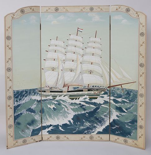 CONTEMPORARY DECORATED THREE-FOLD
