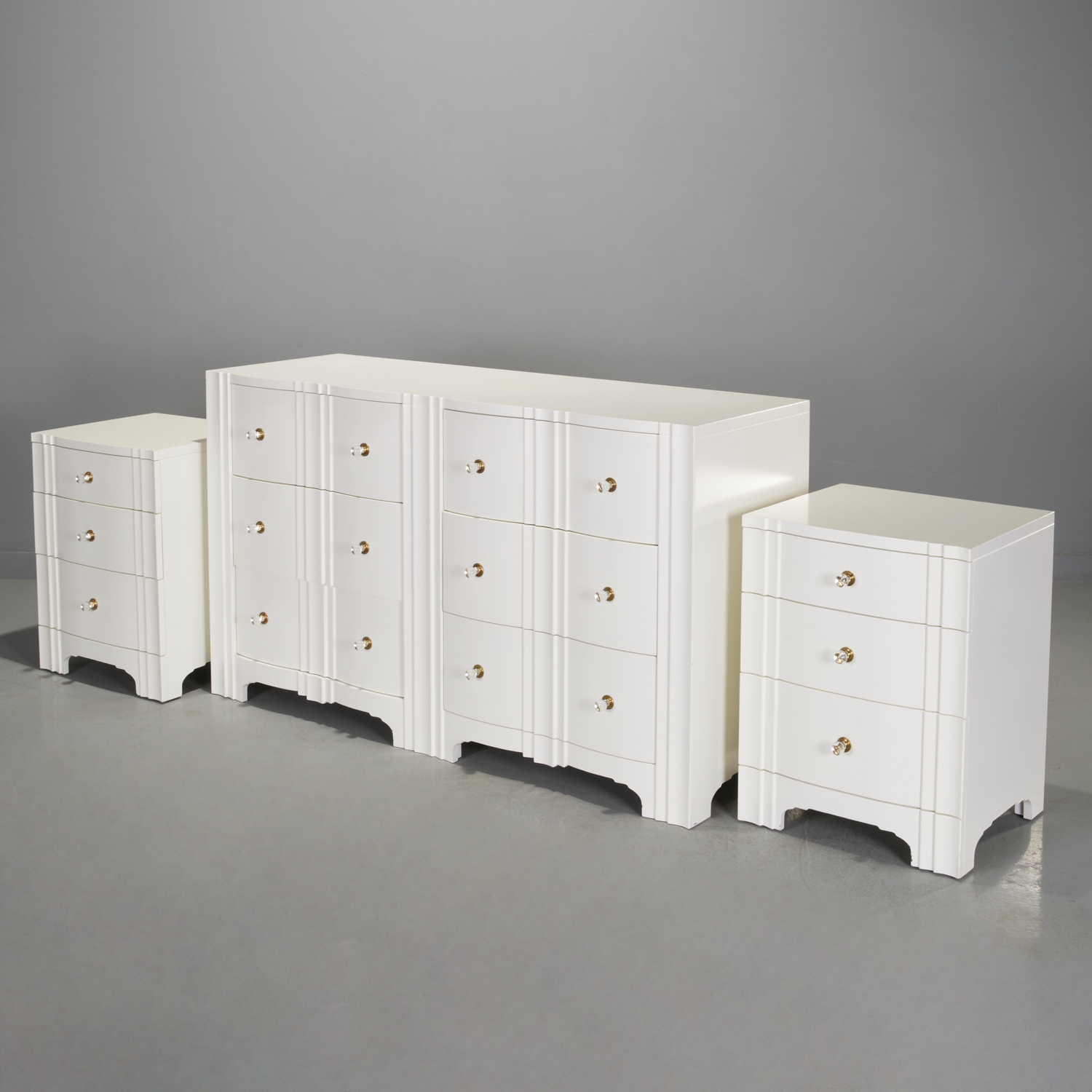 CONTEMPORARY DESIGNER WHITE LACQUER