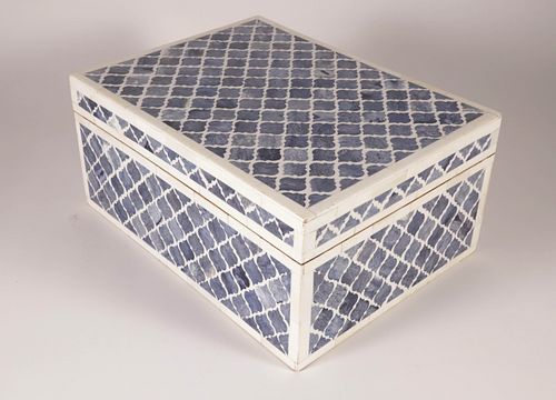 CONTEMPORARY DYED BLUE AND WHITE