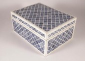 CONTEMPORARY DYED BLUE AND WHI
