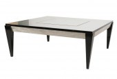 CONTEMPORARY EBONIZED AND SILV