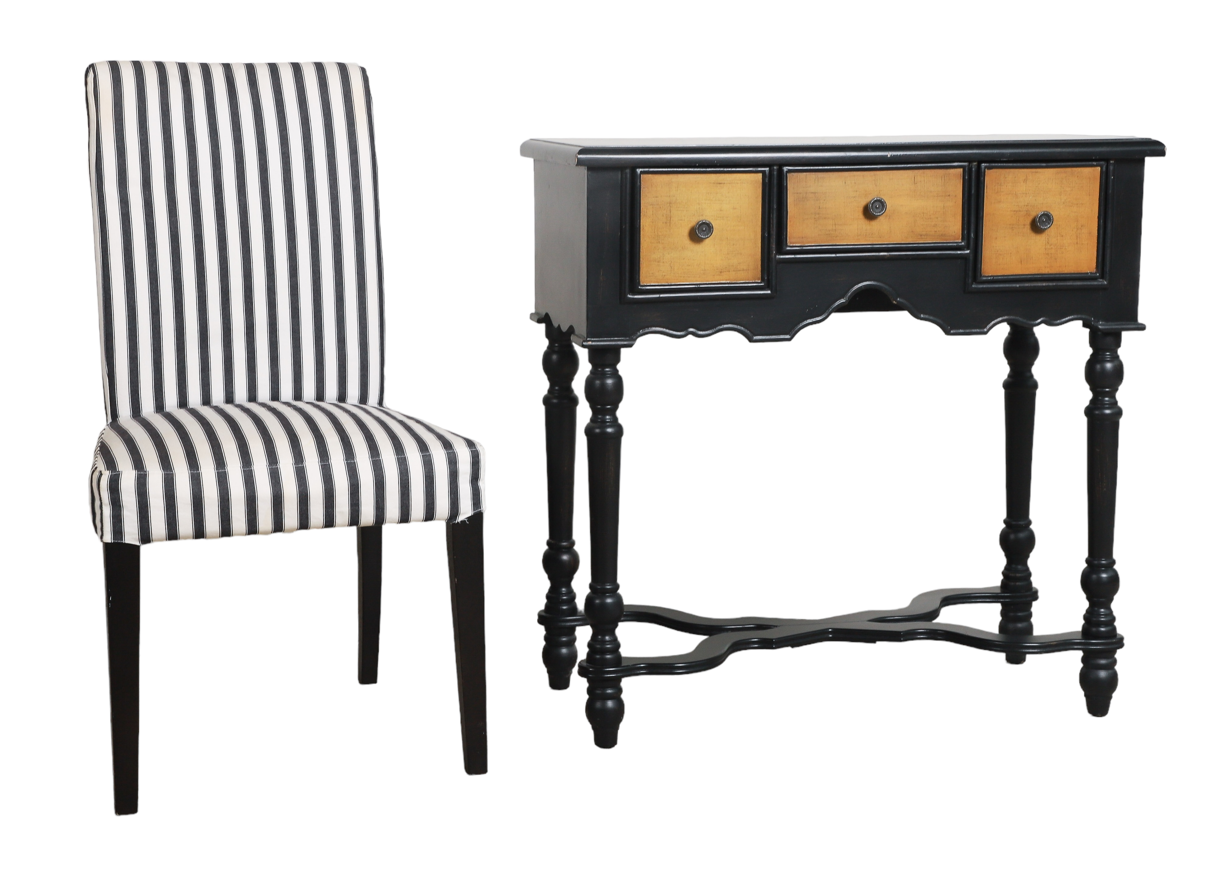 Contemporary ebonized console