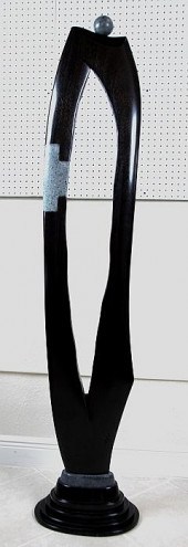CONTEMPORARY EBONIZED WOOD SCU