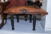 CONTEMPORARY ELM SLAB END TABL