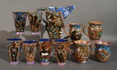 CONTEMPORARY ENAMEL DECORATED