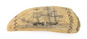 * CONTEMPORARY ENGRAVED WHALE'