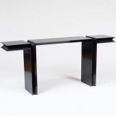 CONTEMPORARY FAUX EBONY CONSOL