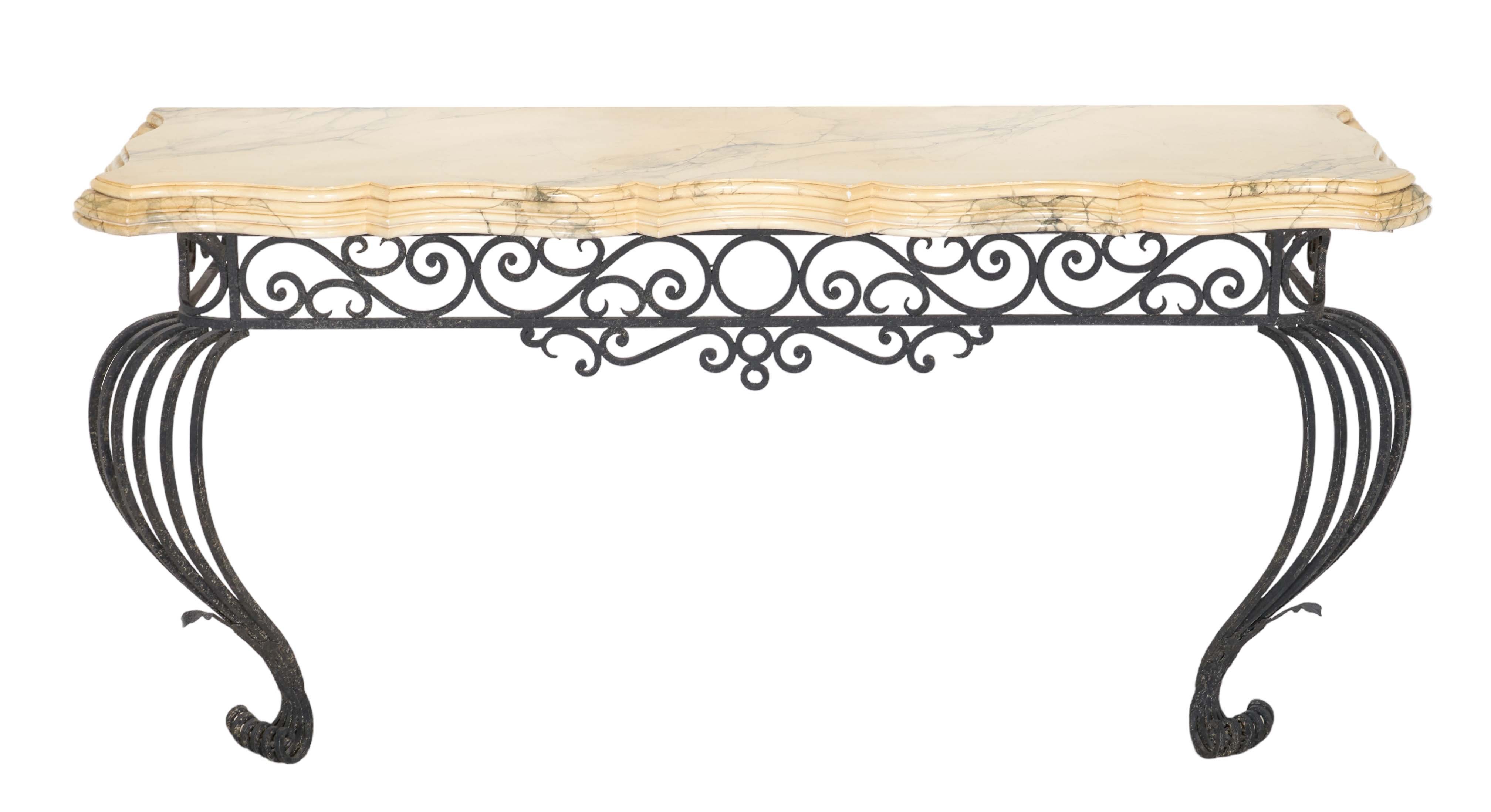 Contemporary faux marbletop and