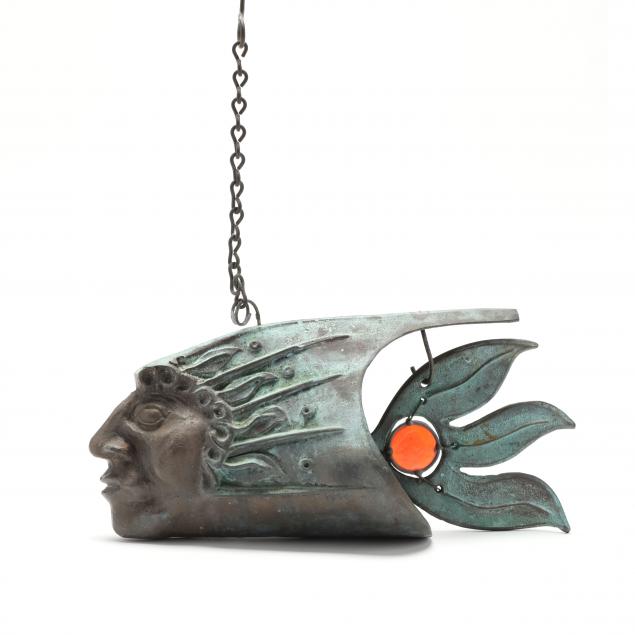 CONTEMPORARY FIGURAL BRONZE WIND