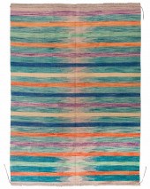 CONTEMPORARY FLATWEAVE RUG: 6’