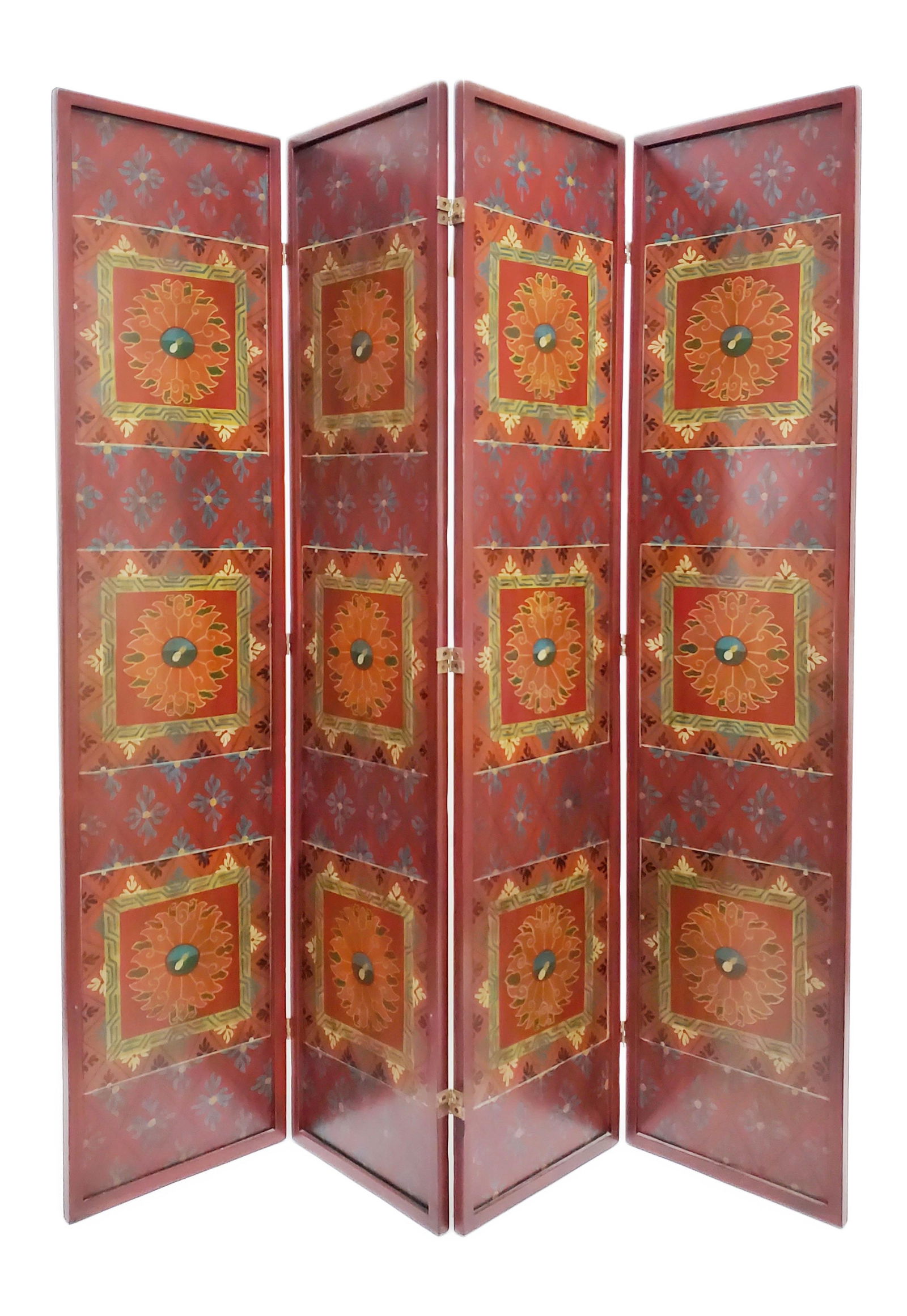 CONTEMPORARY FOUR PANEL PAINTED