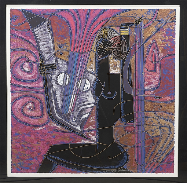 Contemporary framed lithographic