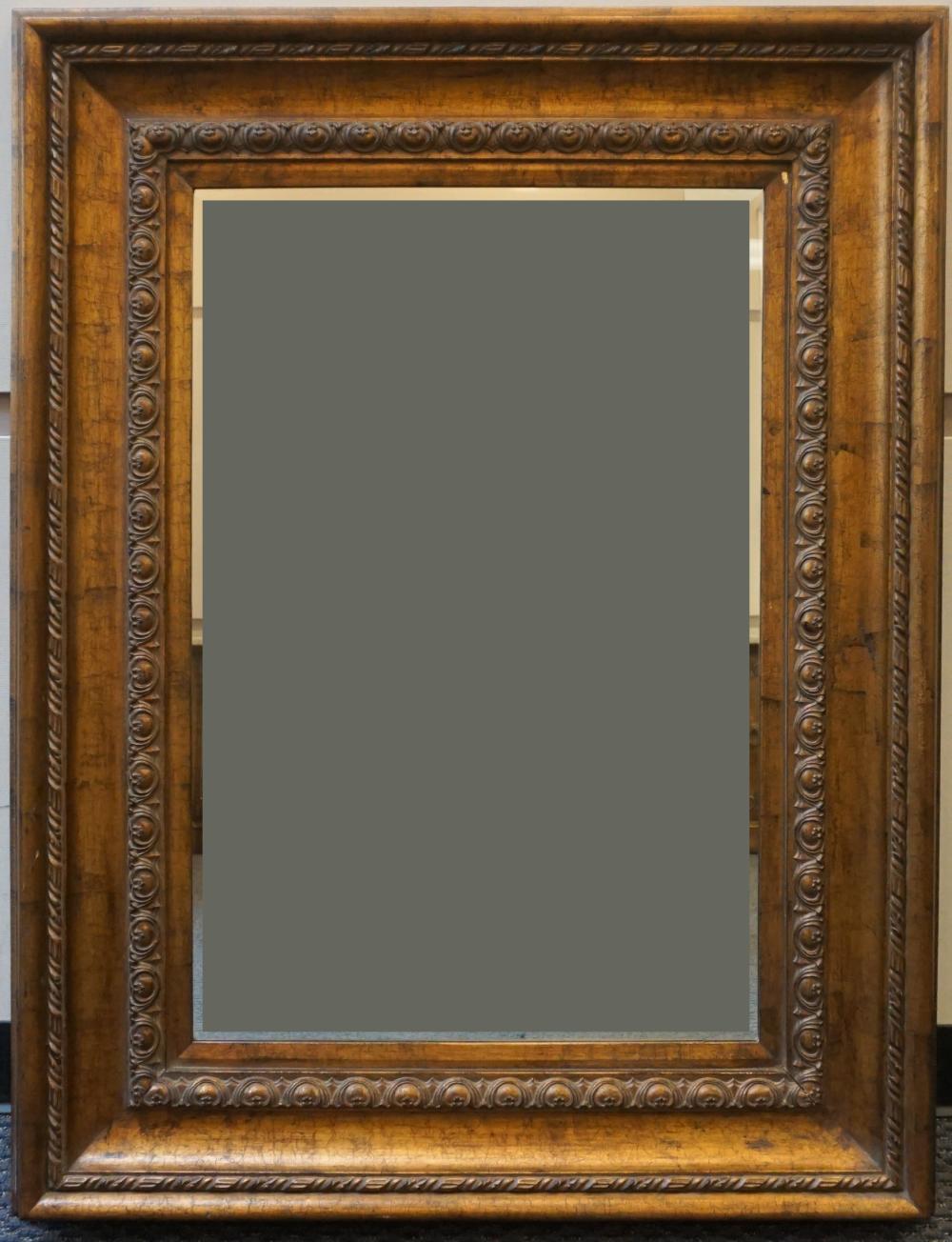 CONTEMPORARY FRUITWOOD FRAMED BEVEL